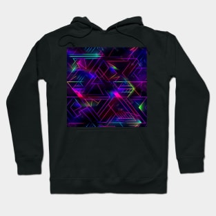 Neon Trippy EDM Festival Rave Pattern Hoodie